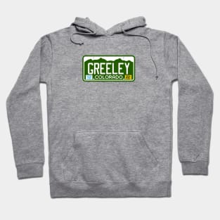 Colorado License Plate Tee - Greeley, Colorado Hoodie